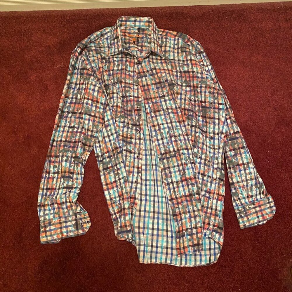 Visconti  Men's Multi-Color Long Sleeve Shirt (XL)
